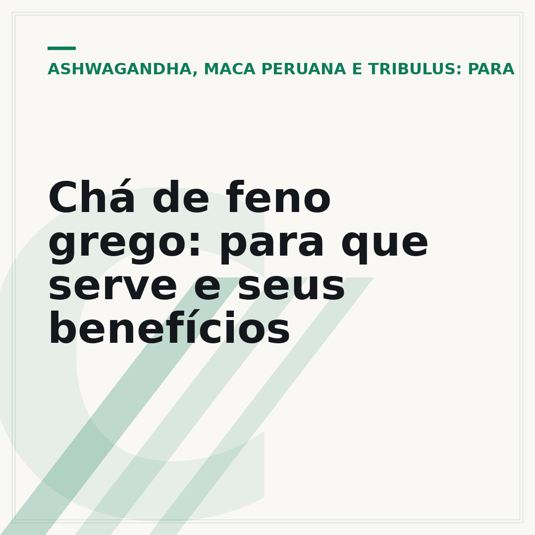 Chá de feno grego: para que serve e seus benefícios