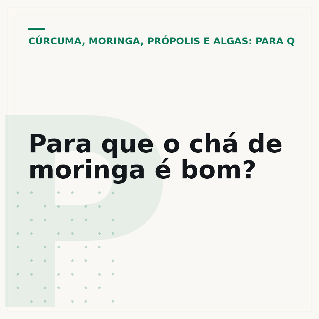Para que o chá de moringa é bom?