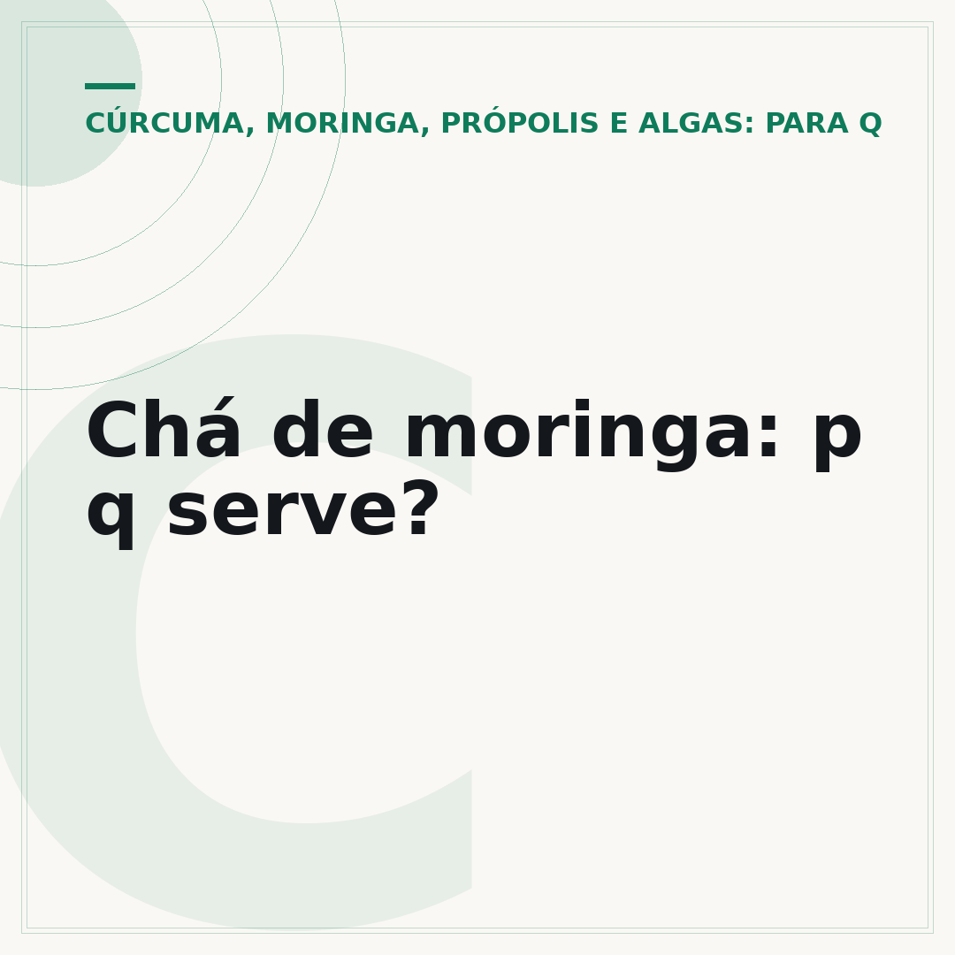 Chá de moringa: p q serve?