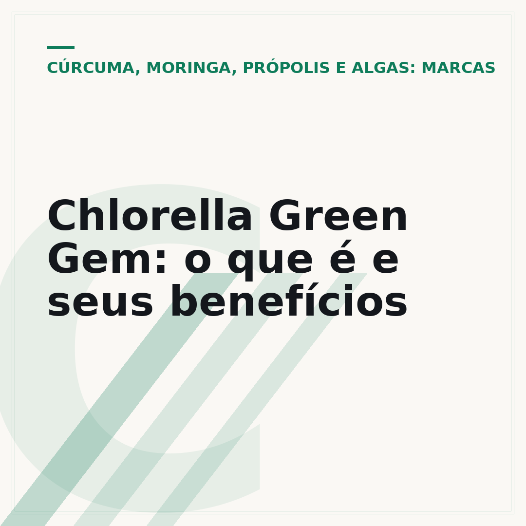 Chlorella Green Gem: o que é e seus benefícios