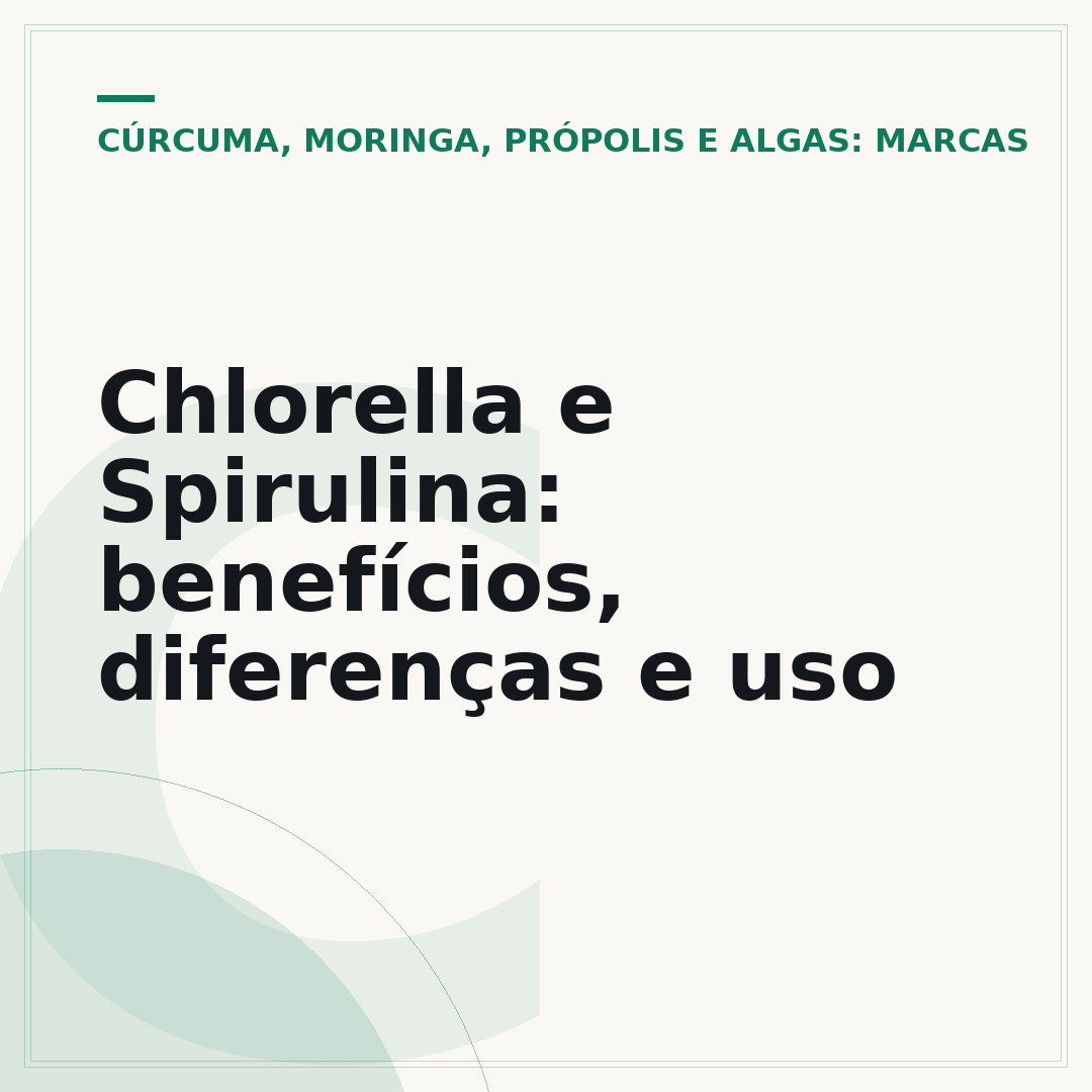Chlorella e Spirulina: benefícios, diferenças e uso