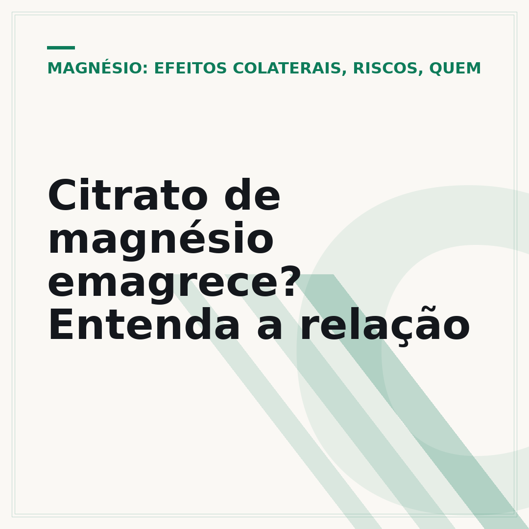 Citrato de magnésio emagrece? Entenda a relação