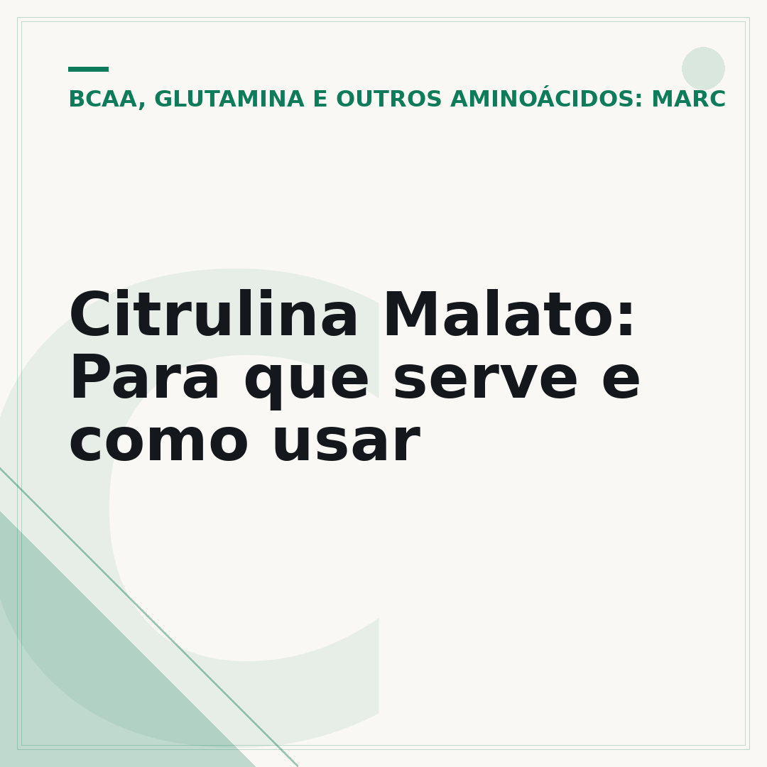 Citrulina Malato: Para que serve e como usar