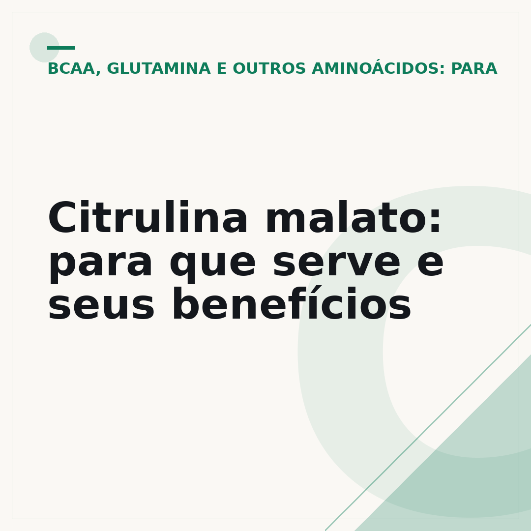Citrulina malato: para que serve e seus benefícios
