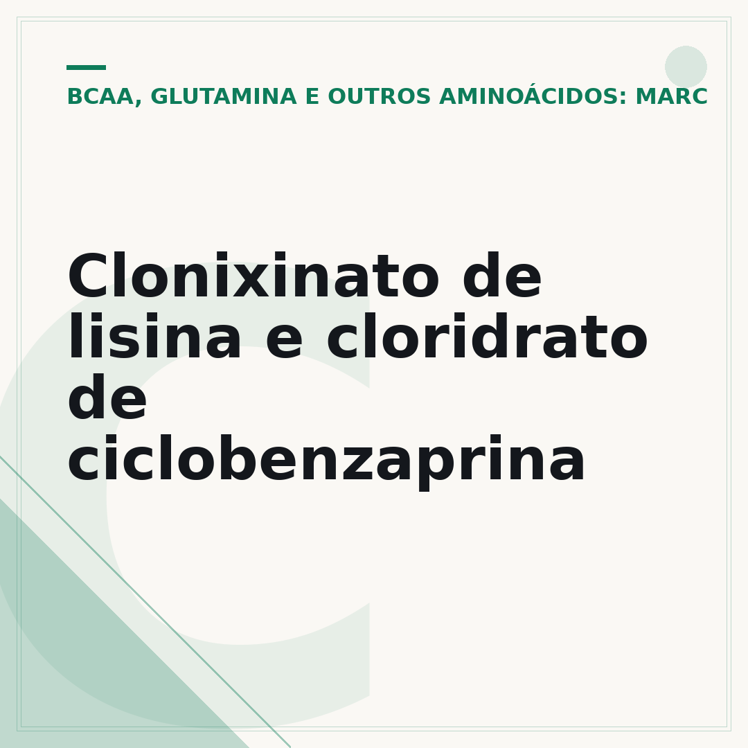 Clonixinato de lisina e cloridrato de ciclobenzaprina