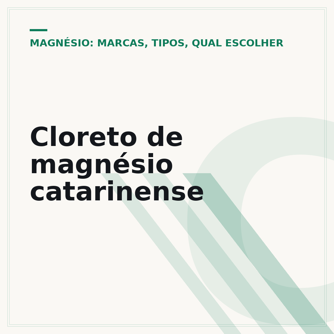 Cloreto de magnésio catarinense