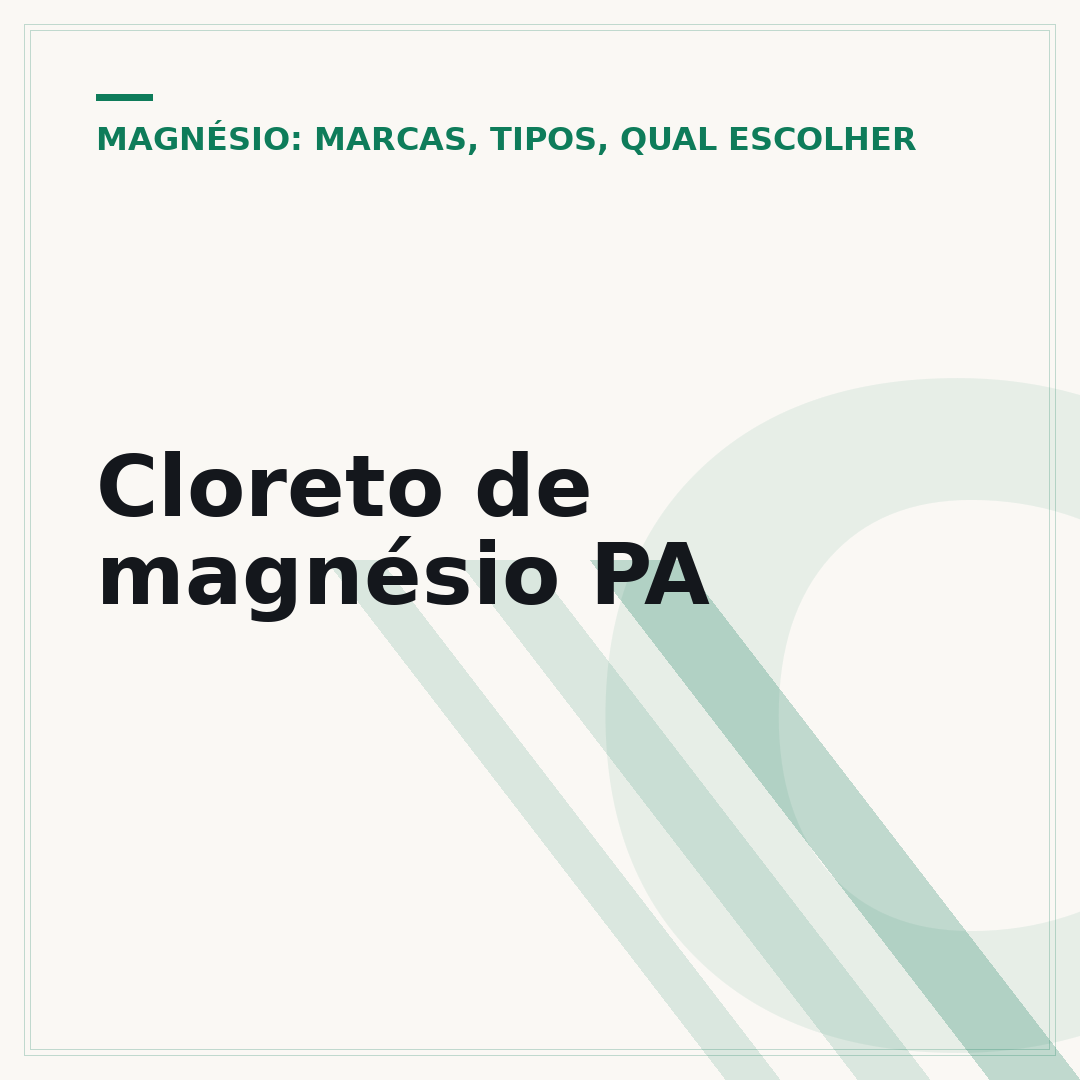 Cloreto de magnésio PA
