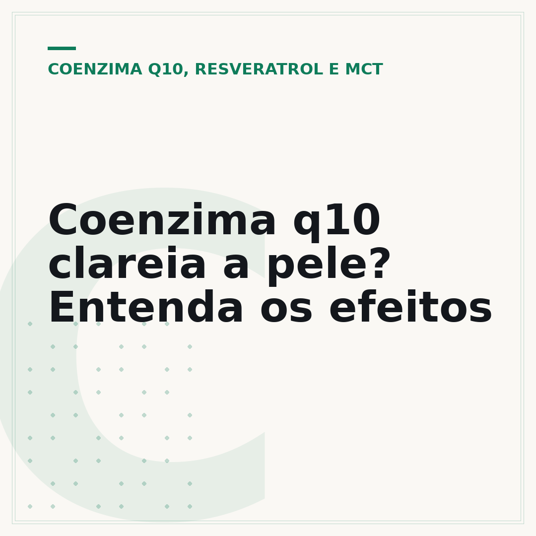 Coenzima q10 clareia a pele? Entenda os efeitos