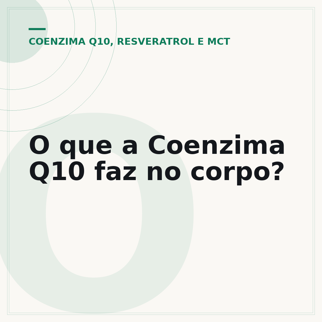 O que a Coenzima Q10 faz no corpo?