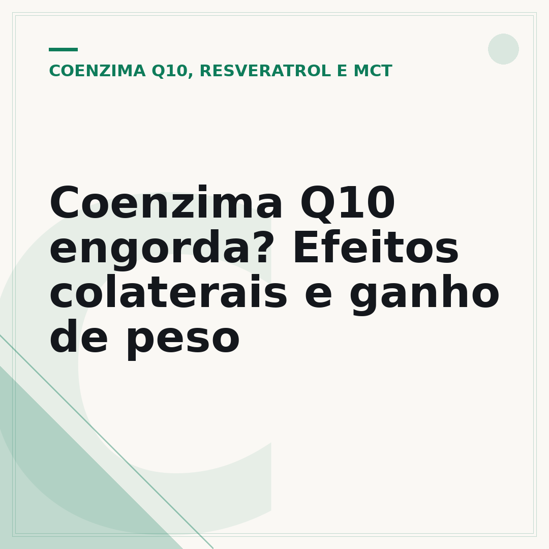 Coenzima Q10 engorda? Efeitos colaterais e ganho de peso
