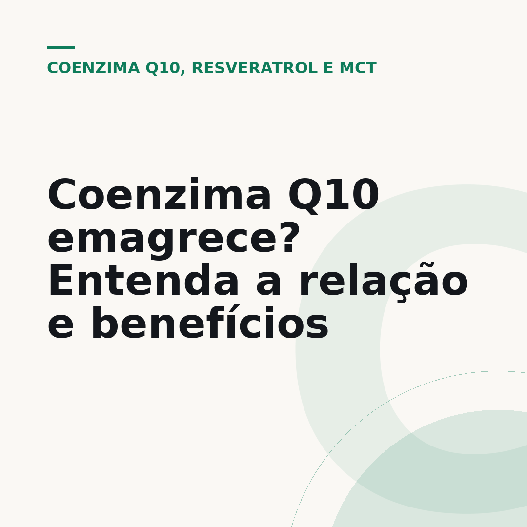 Coenzima Q10 emagrece? Entenda a relação e benefícios