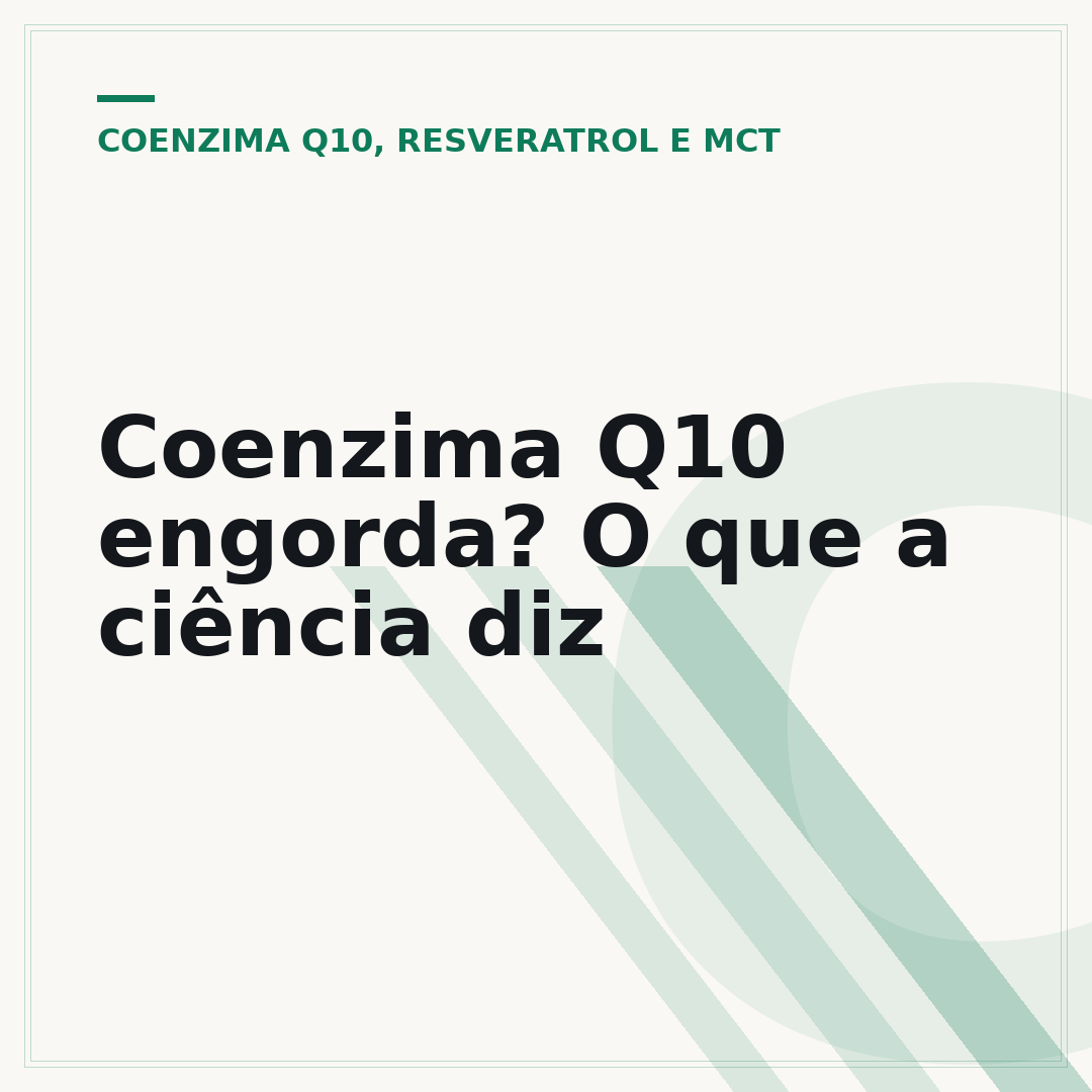 Coenzima Q10 engorda? O que a ciência diz