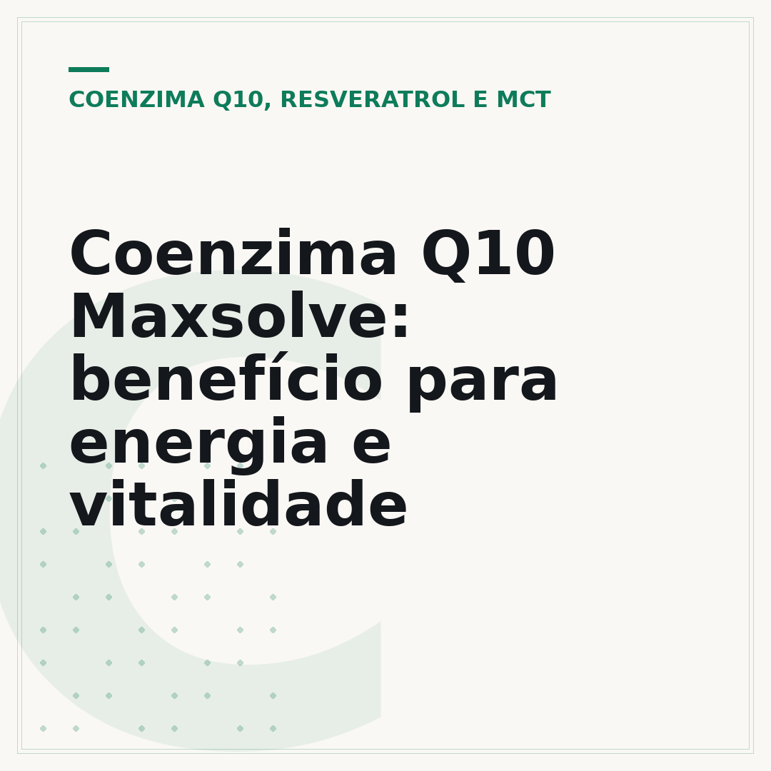 Coenzima Q10 Maxsolve: benefício para energia e vitalidade
