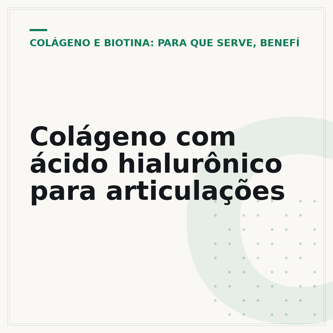 Colágeno com ácido hialurônico para articulações