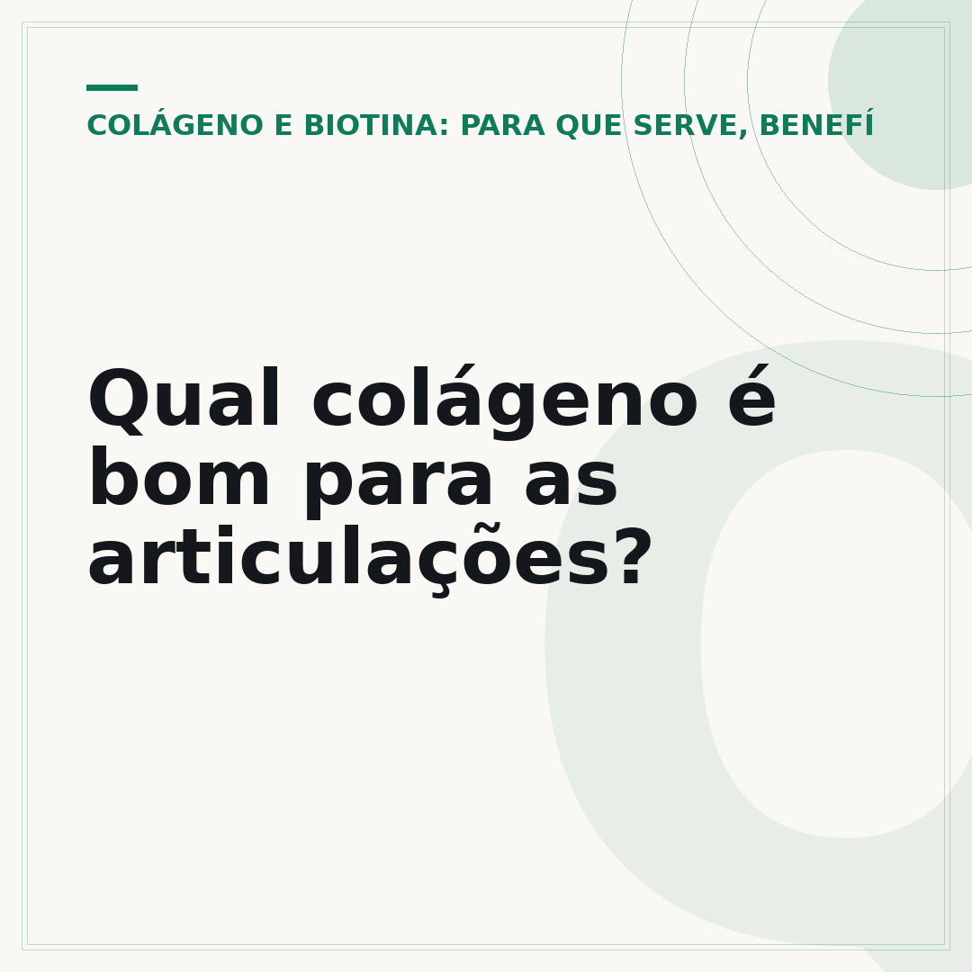 Qual colágeno é bom para as articulações?