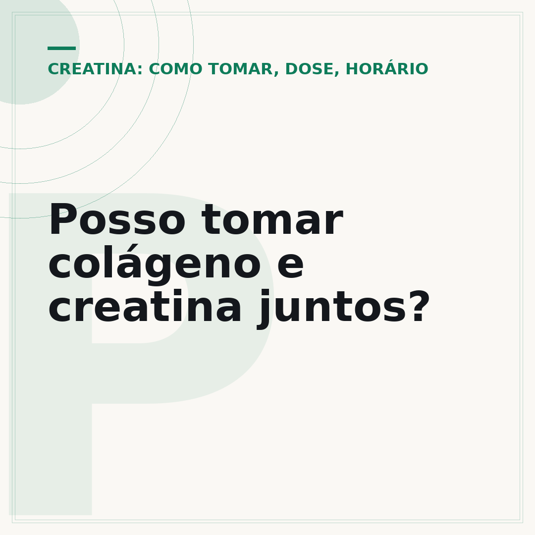 Posso tomar colágeno e creatina juntos?