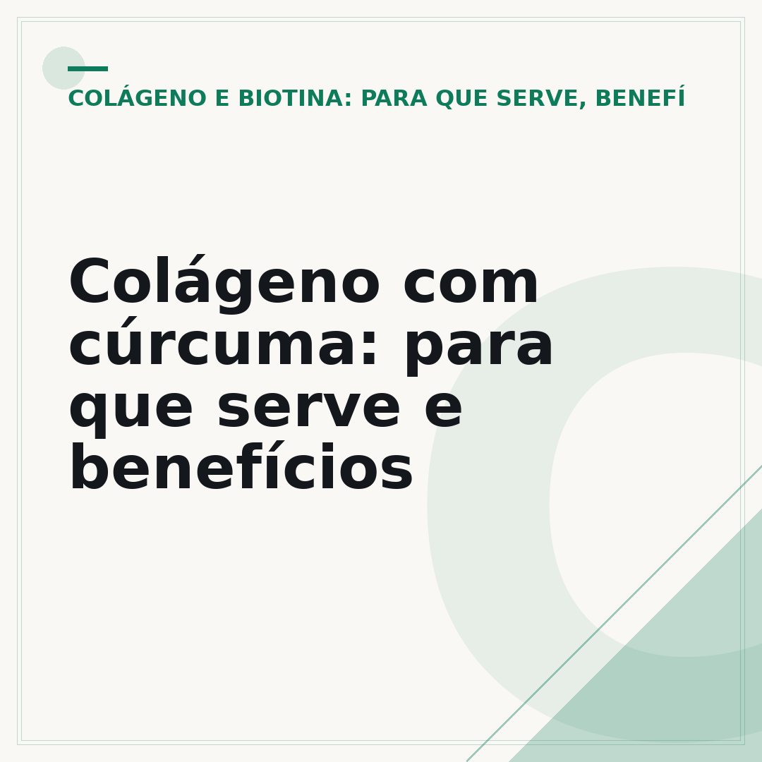 Colágeno com cúrcuma: para que serve e benefícios