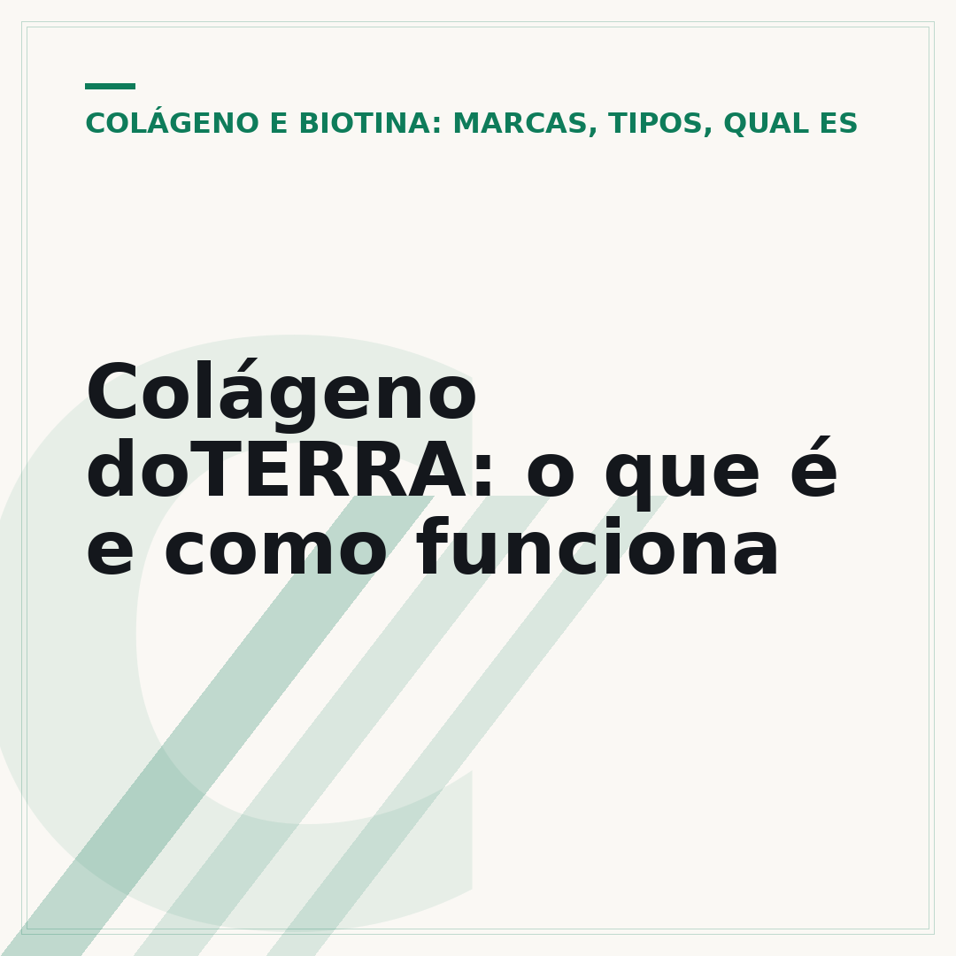 Colágeno doTERRA: o que é e como funciona