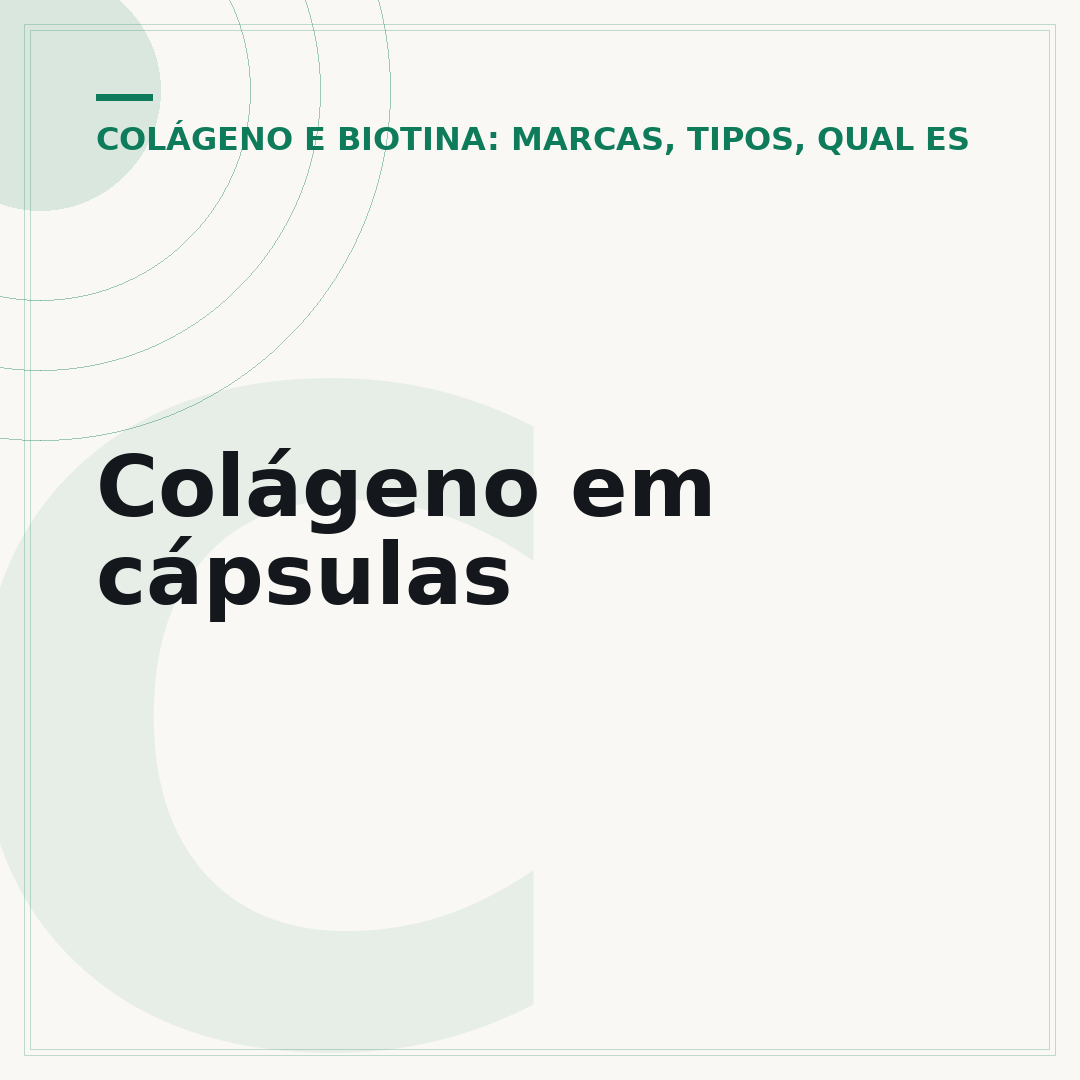 Colágeno em cápsulas