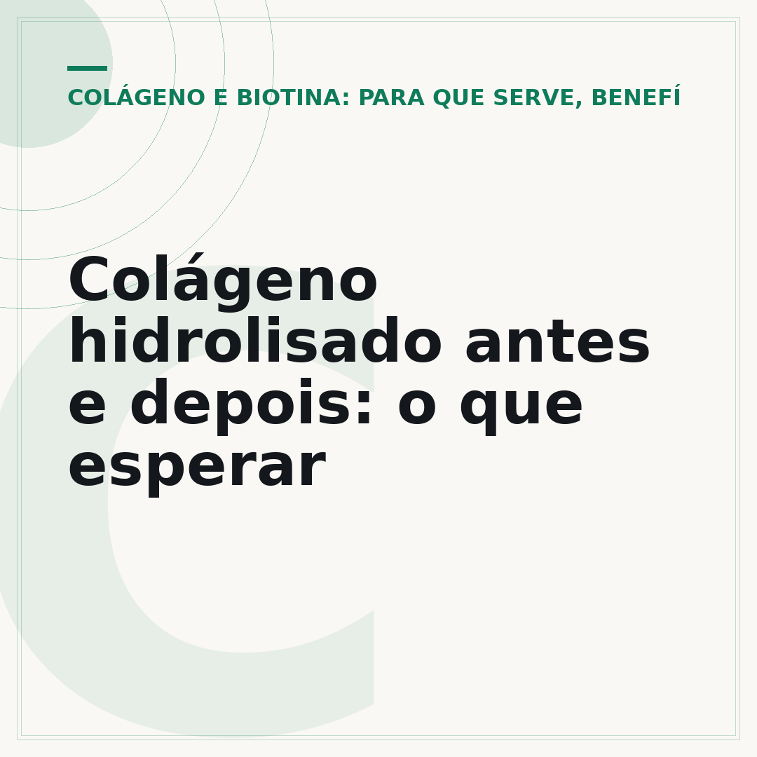 Colágeno hidrolisado antes e depois: o que esperar