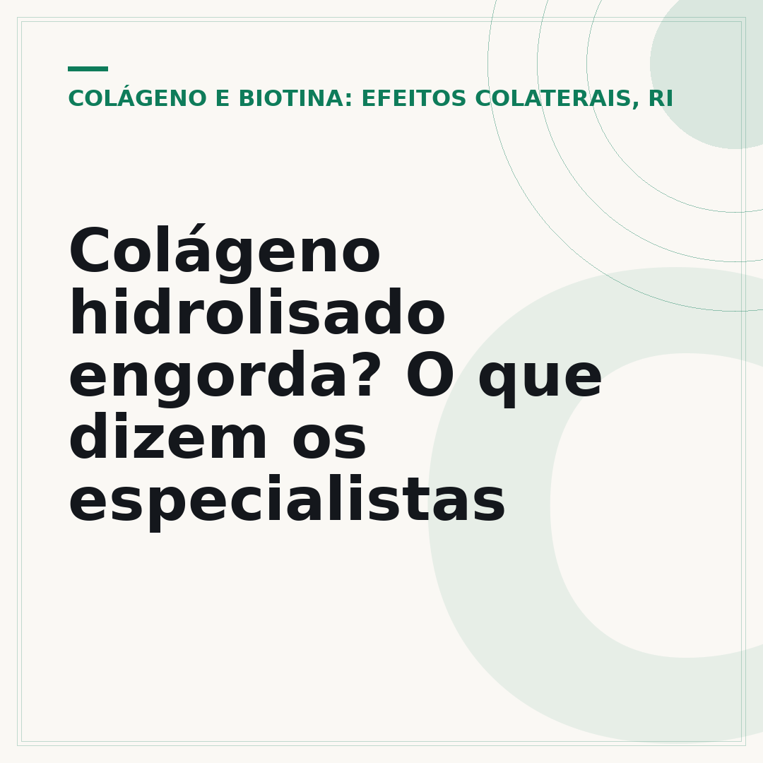 Colágeno hidrolisado engorda? O que dizem os especialistas