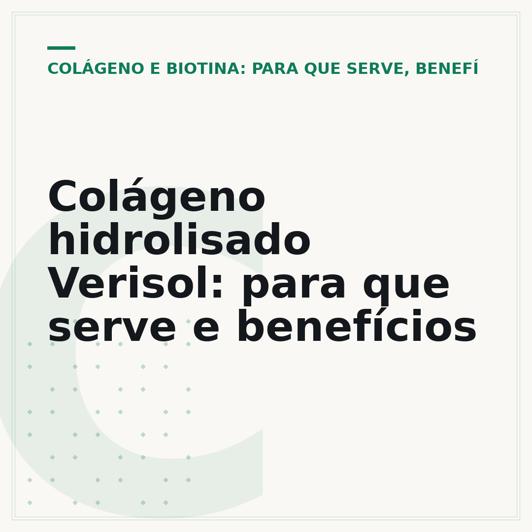 Colágeno hidrolisado Verisol: para que serve e benefícios