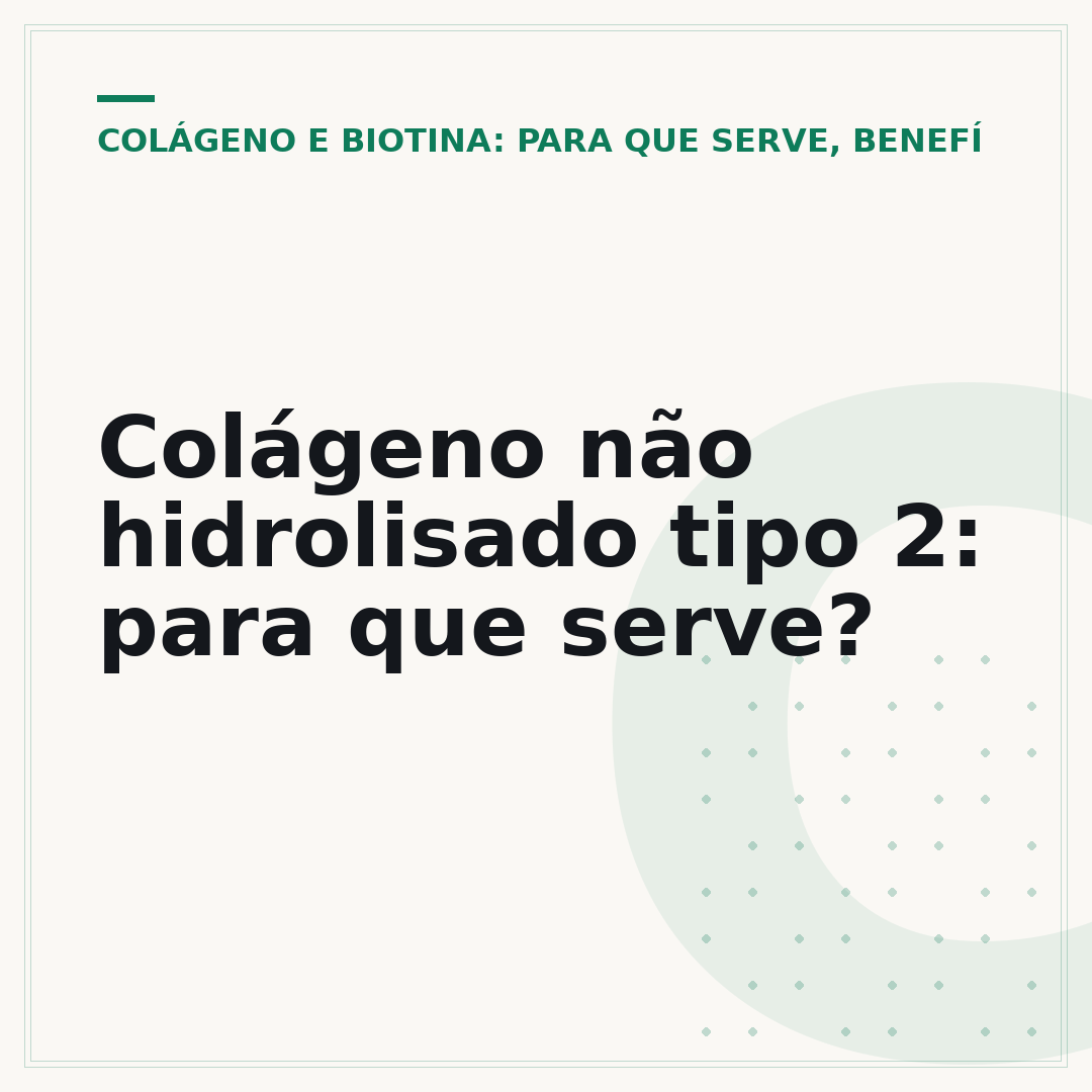 Colágeno não hidrolisado tipo 2: para que serve?
