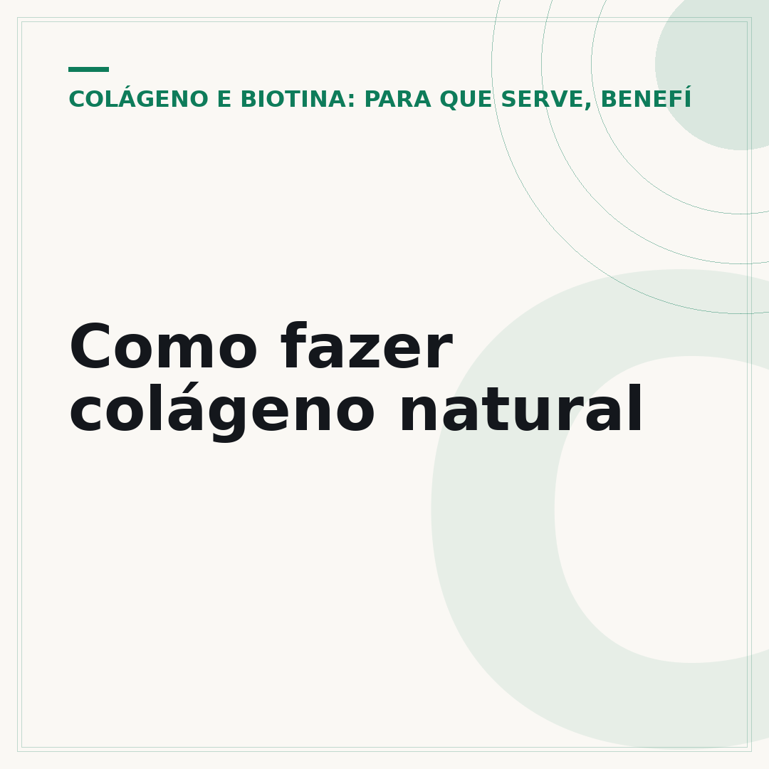 Como fazer colágeno natural