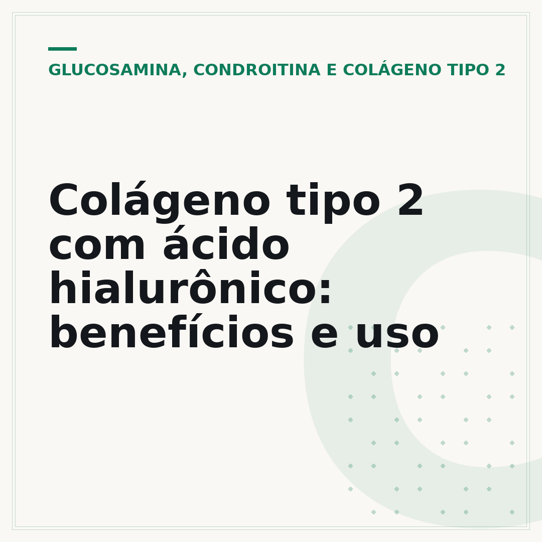 Colágeno tipo 2 com ácido hialurônico: benefícios e uso