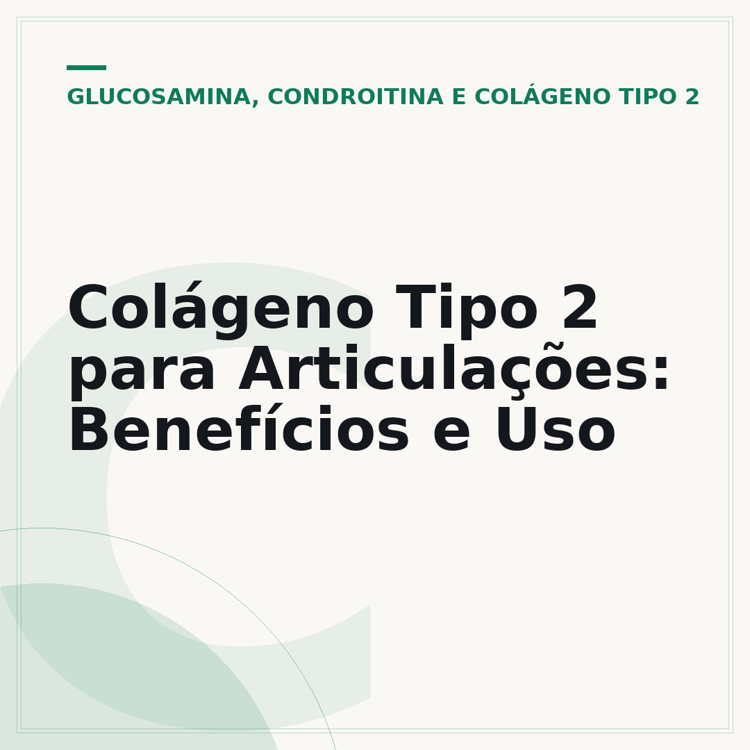 Colágeno Tipo 2 para Articulações: Benefícios e Uso