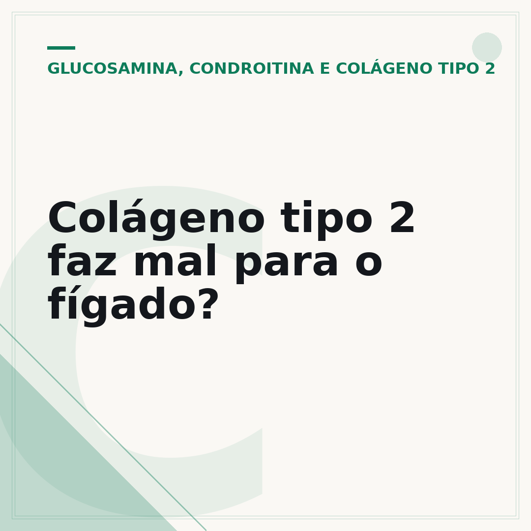 Colágeno tipo 2 faz mal para o fígado?