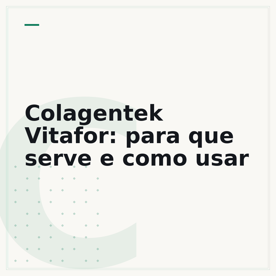 Colagentek Vitafor: para que serve e como usar