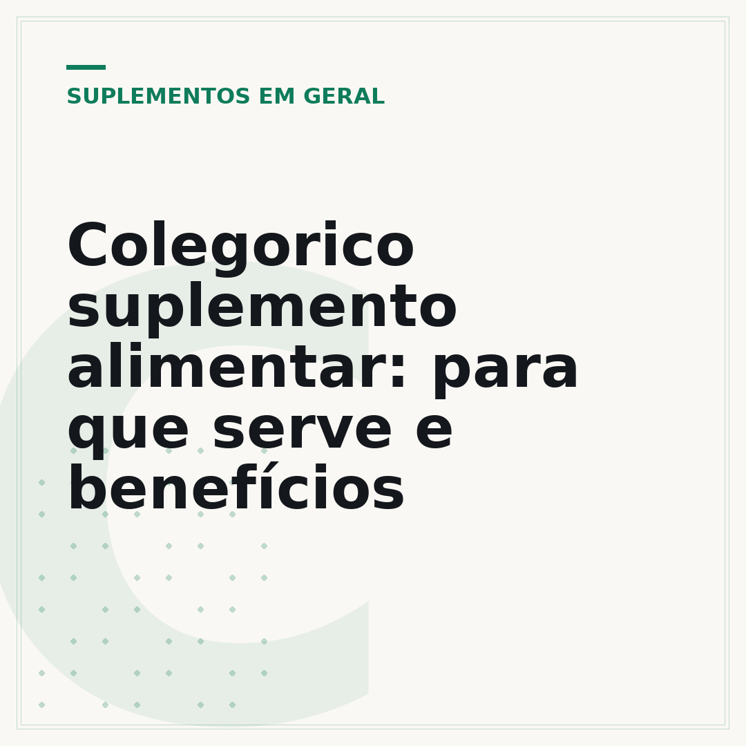 Colegorico suplemento alimentar: para que serve e benefícios
