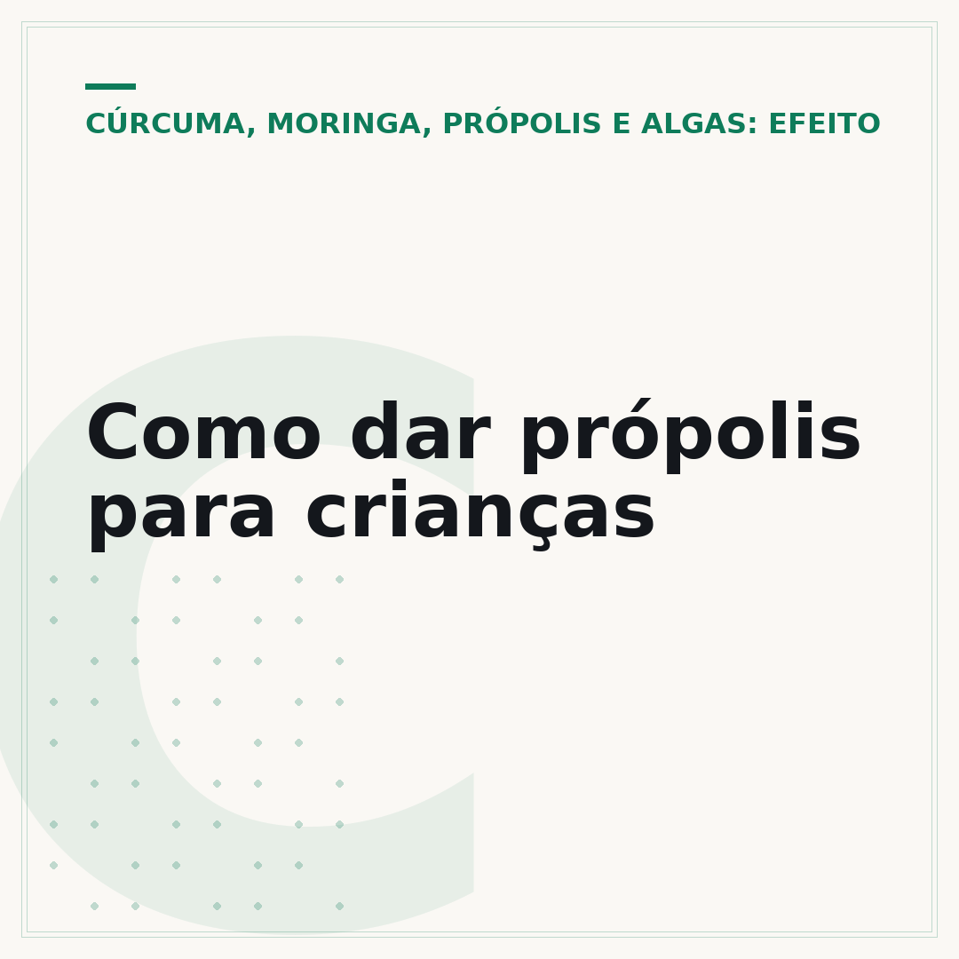 Como dar própolis para crianças