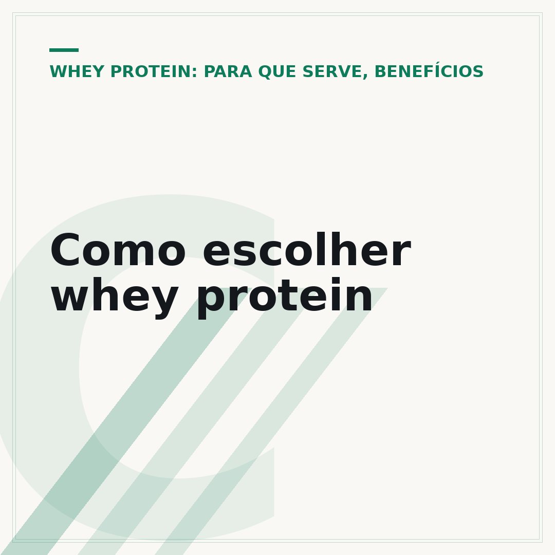 Como escolher whey protein