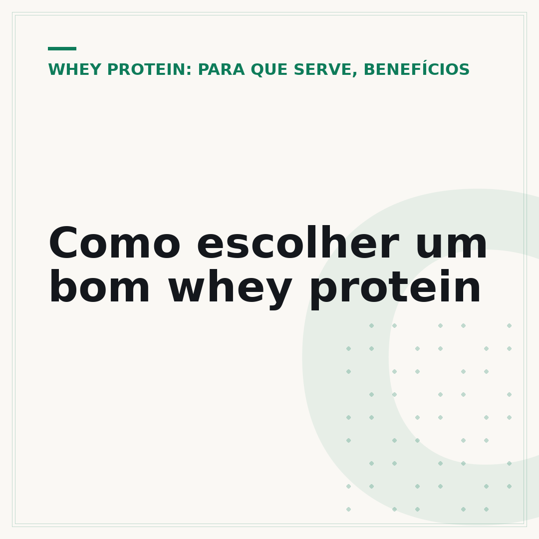 Como escolher um bom whey protein