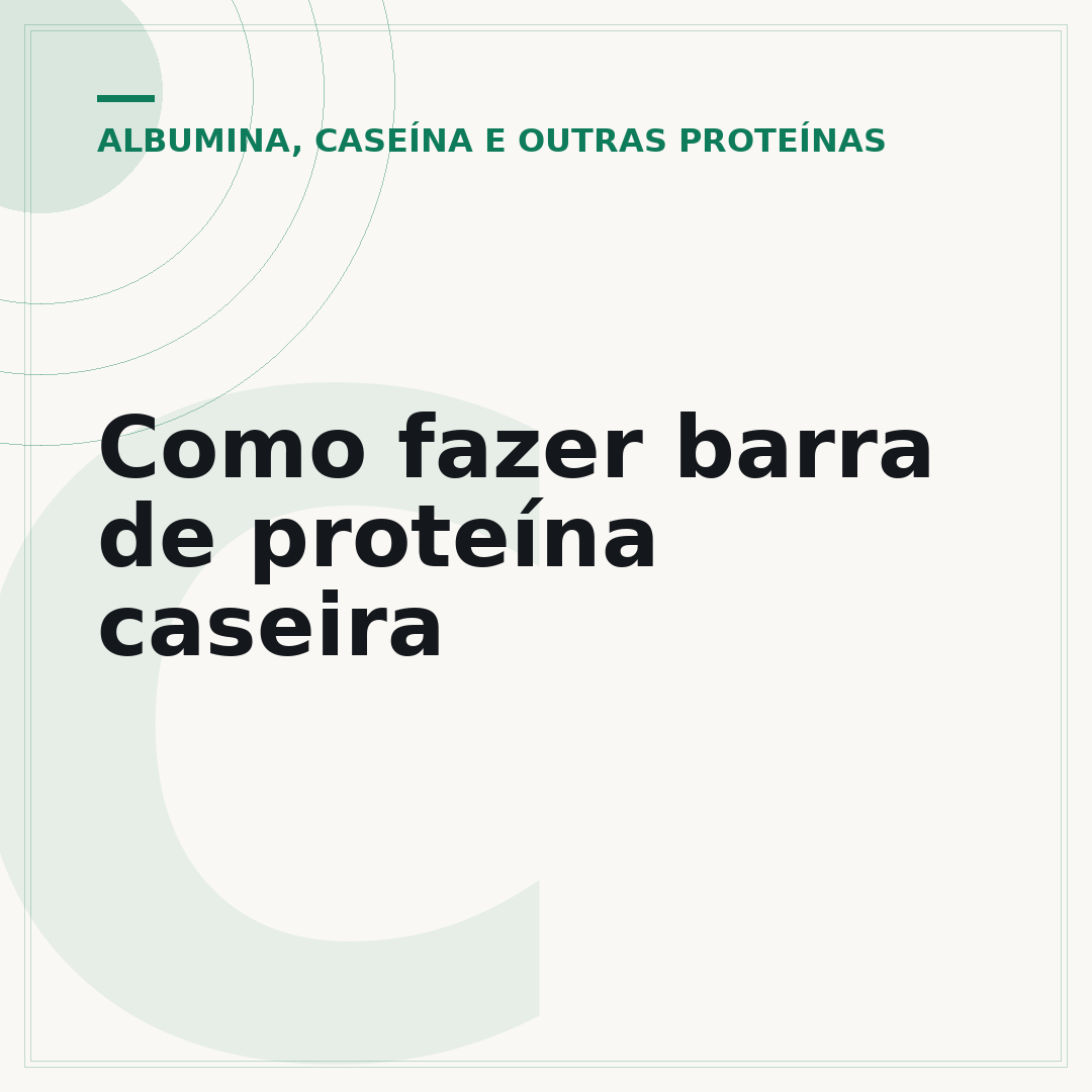 Como fazer barra de proteína caseira