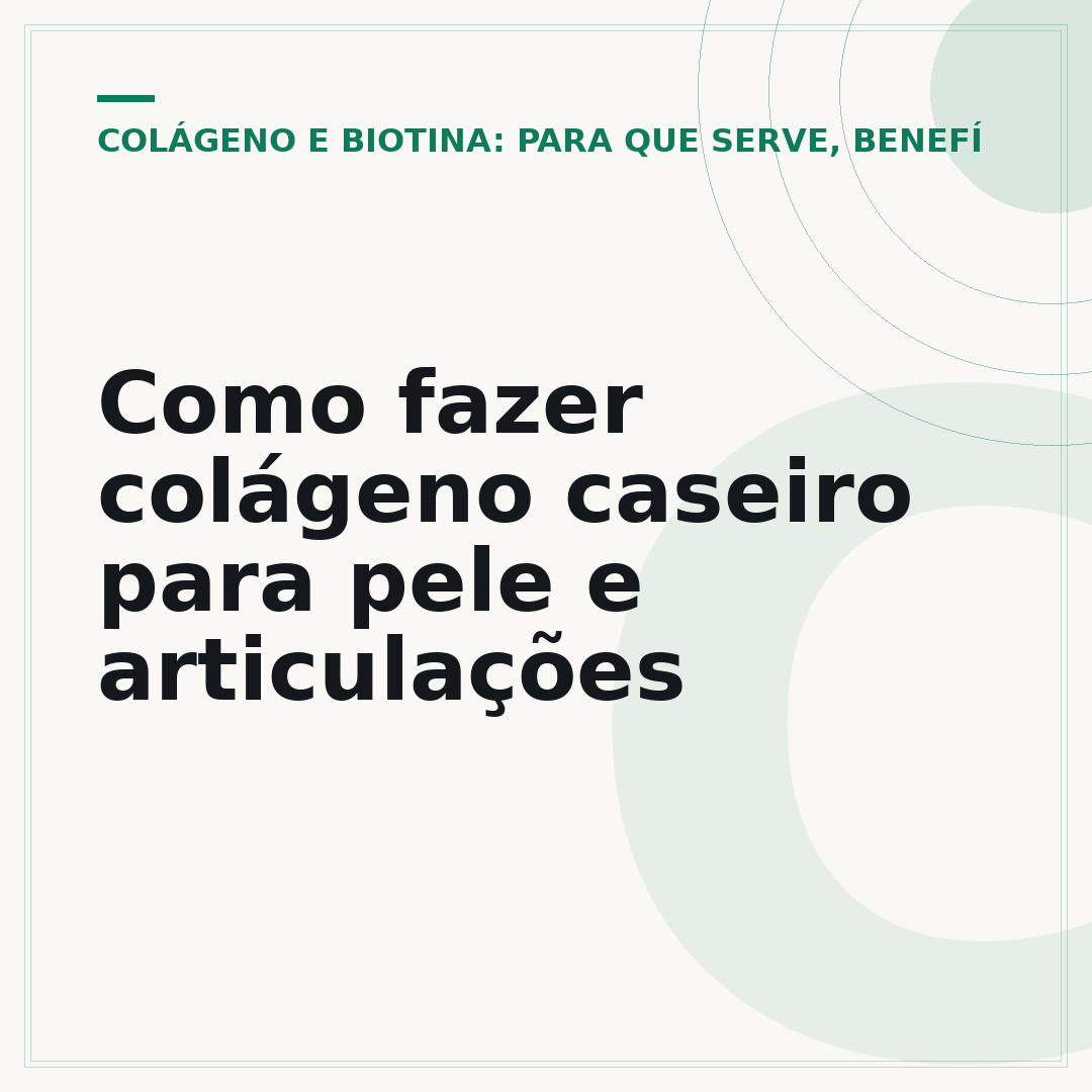 Como fazer colágeno caseiro para pele e articulações