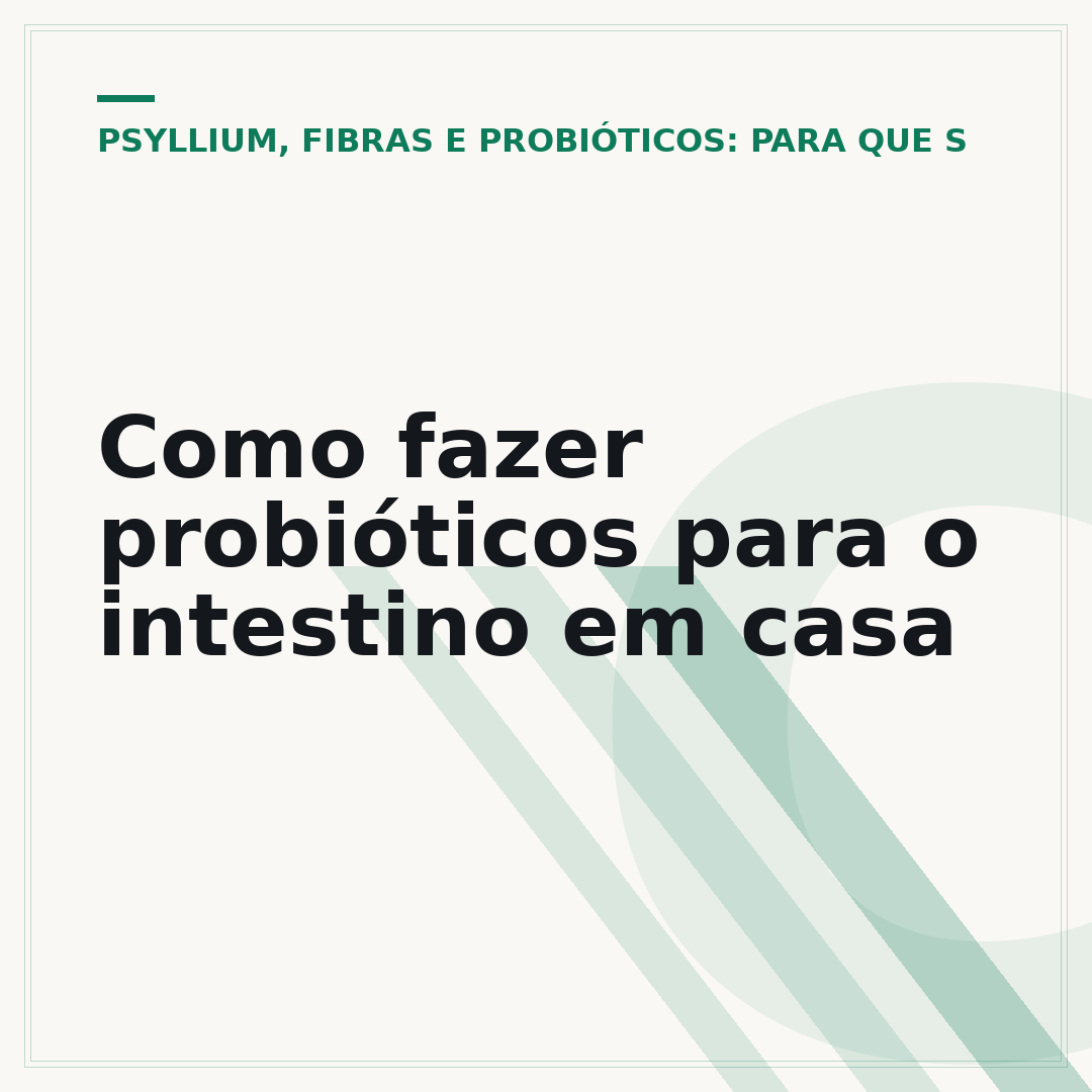 Como fazer probióticos para o intestino em casa