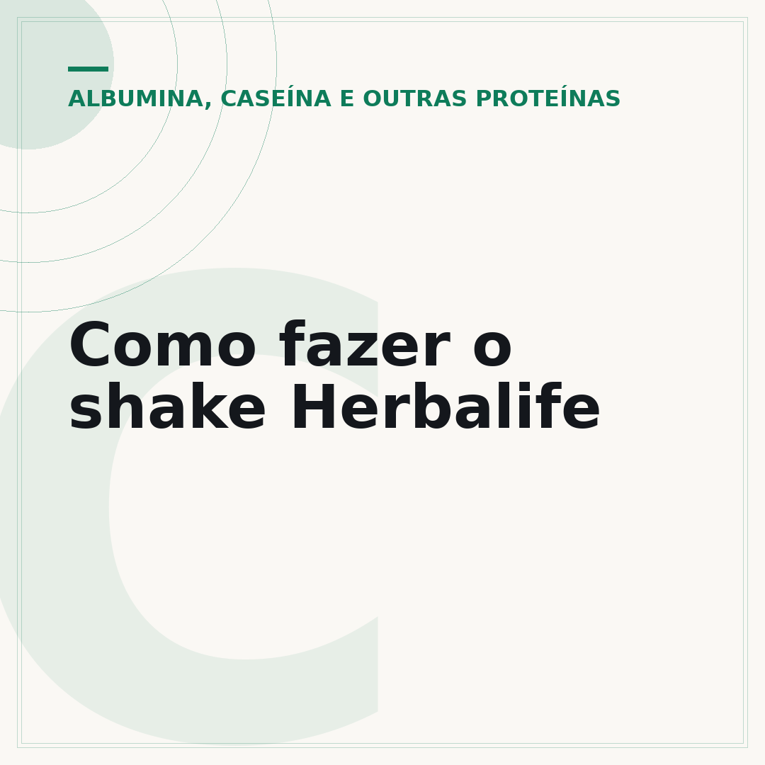 Como fazer o shake Herbalife