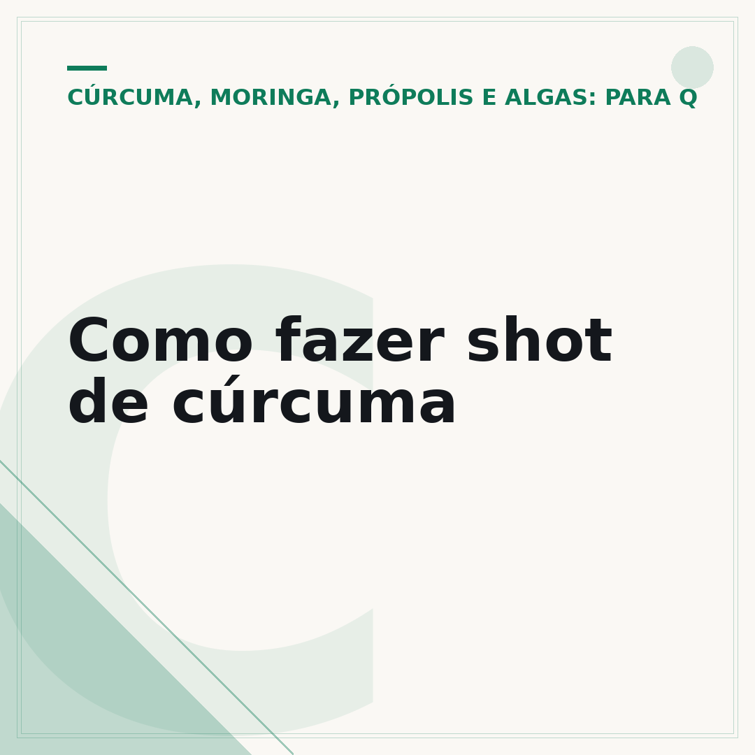 Como fazer shot de cúrcuma