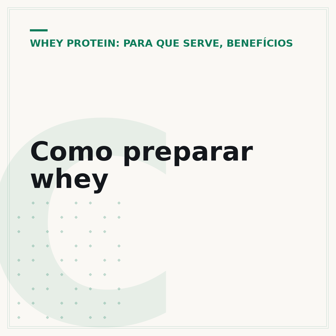 Como preparar whey