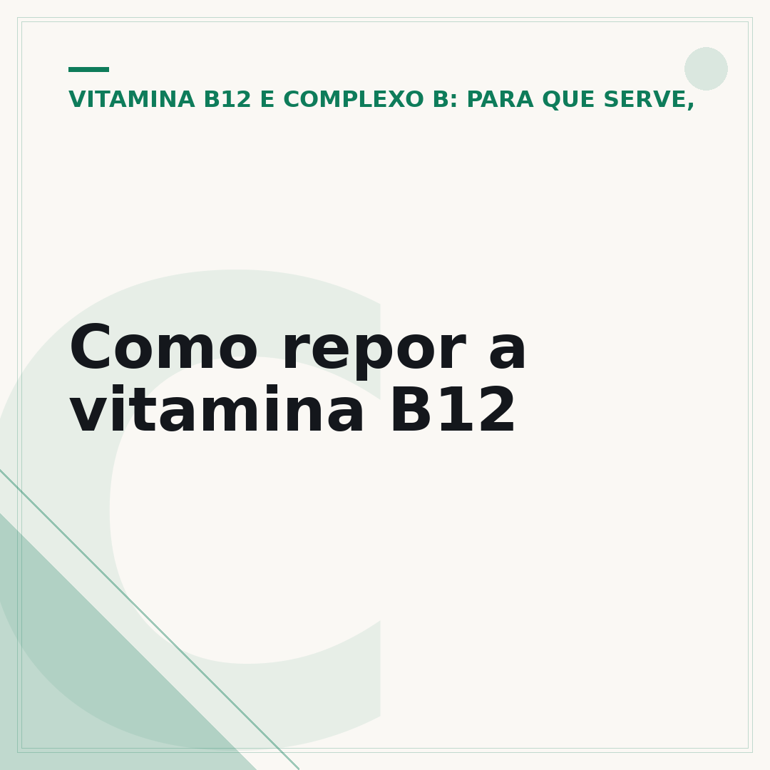 Como repor a vitamina B12