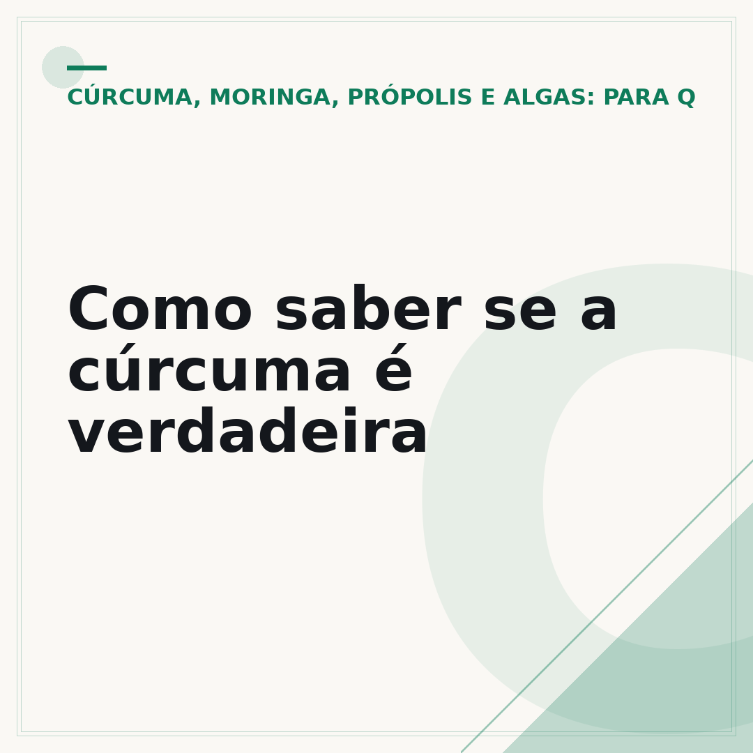 Como saber se a cúrcuma é verdadeira