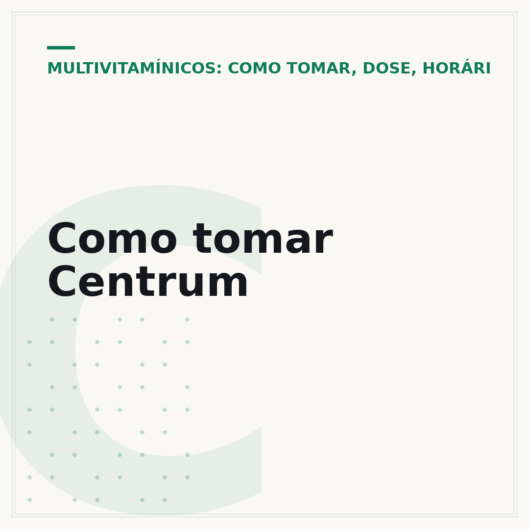 Como tomar Centrum