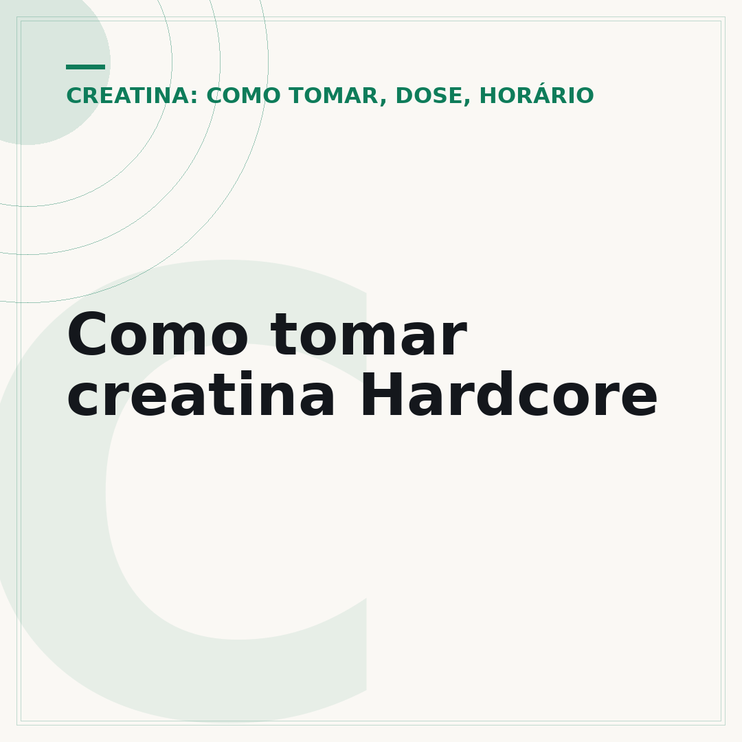 Como tomar creatina Hardcore