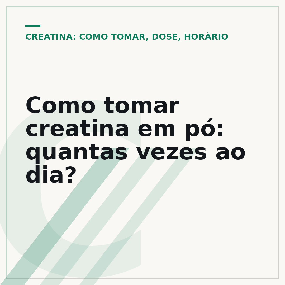 Como tomar creatina em pó: quantas vezes ao dia?