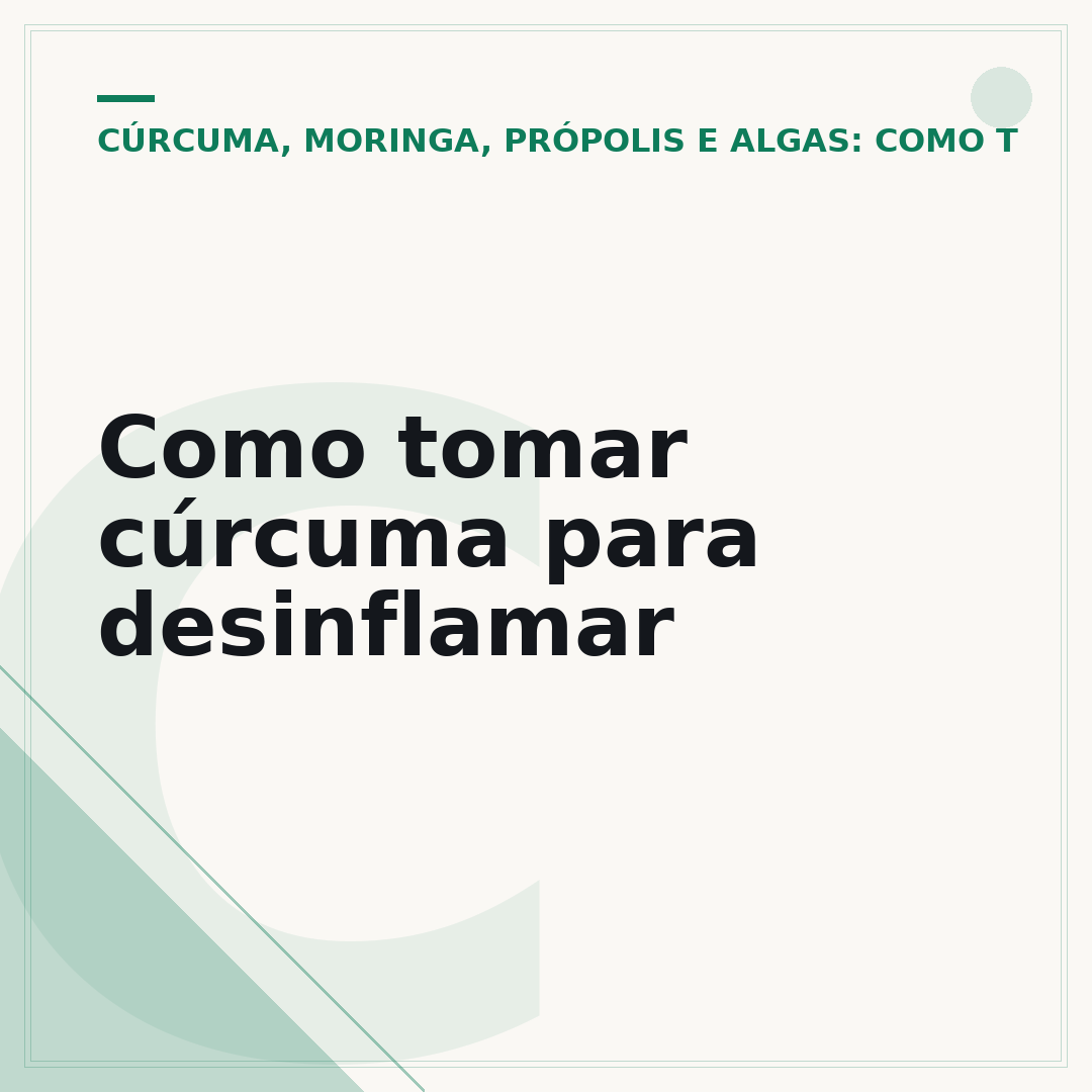 Como tomar cúrcuma para desinflamar