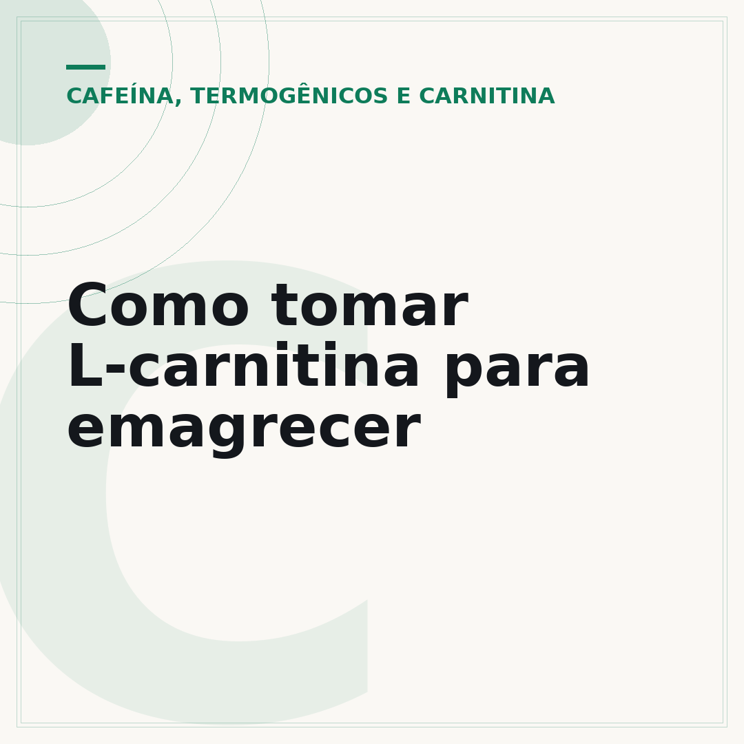 Como tomar L-carnitina para emagrecer