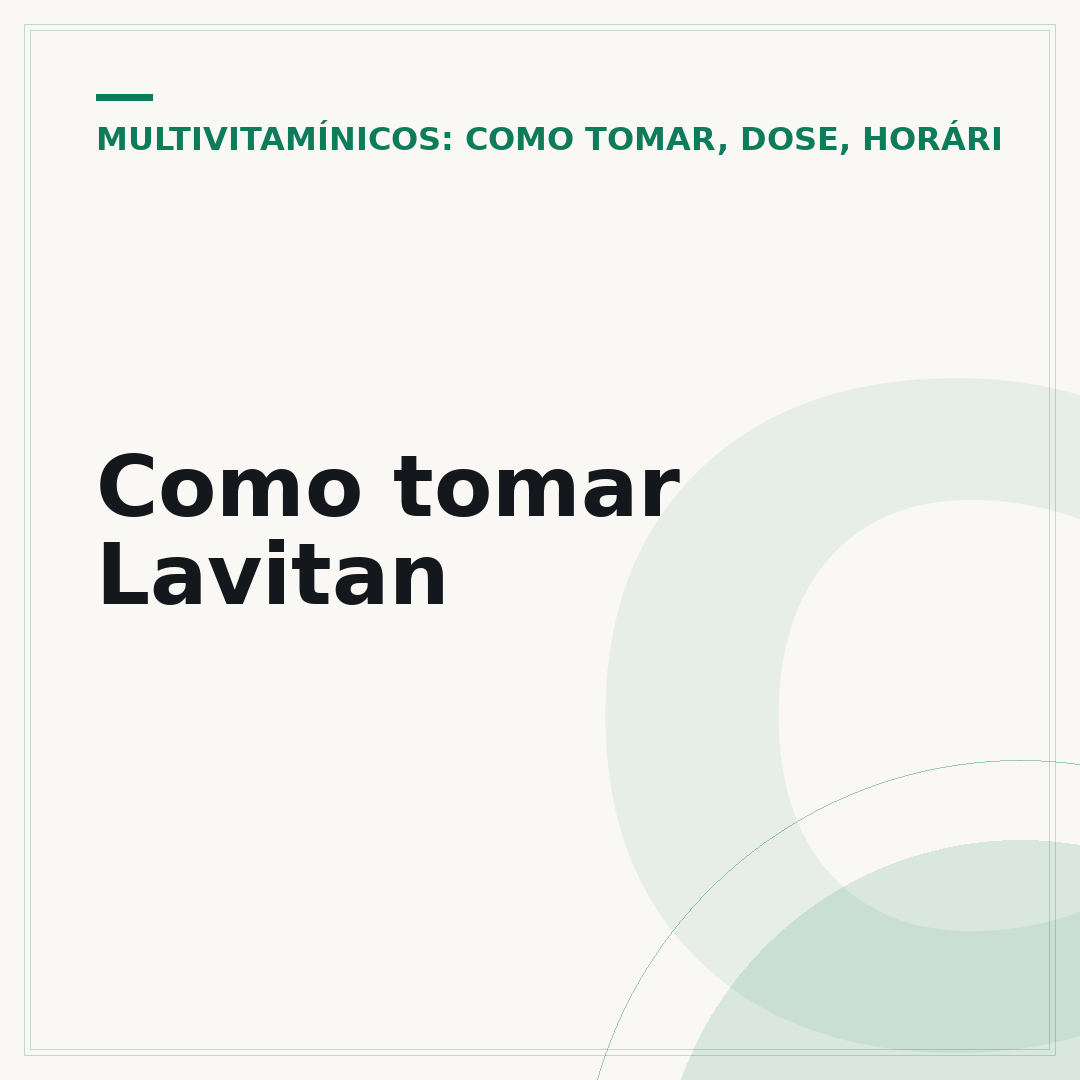Como tomar Lavitan